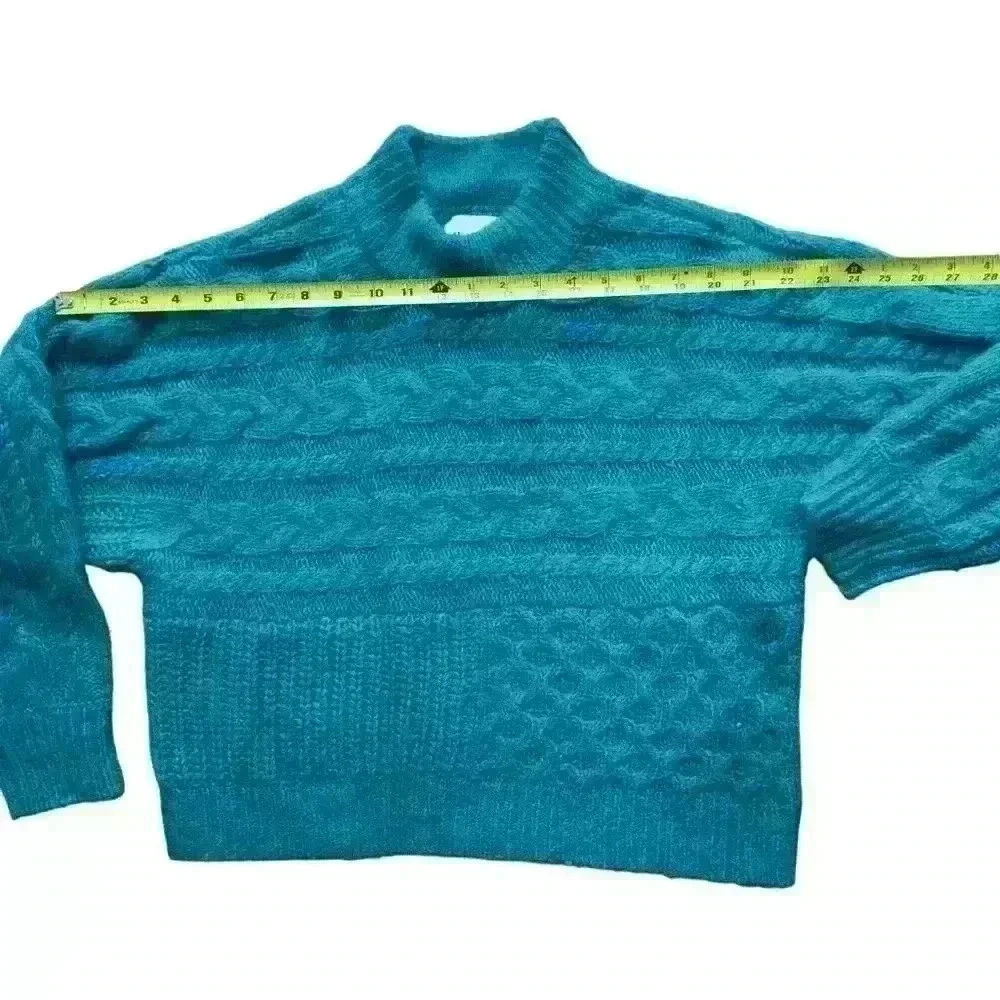 Abercrombie & Fitch Women's Green and Blue Jumper. Sz M